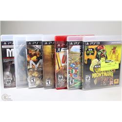 SEVEN PLAYSTATION 3 GAMES