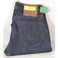 MENS UNBRANDED UB201 29X34 BLUE TAPERED JEANS