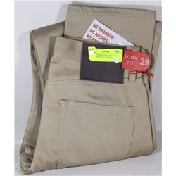 MENS UNBRANDED UB107 29X34 BEIGE SKINNY FIT JEANS