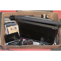 BOX W/ COMPUTER STUFF - MONITORS,