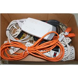 FLAT W/EXTENSION CORDS, POWER BARS,