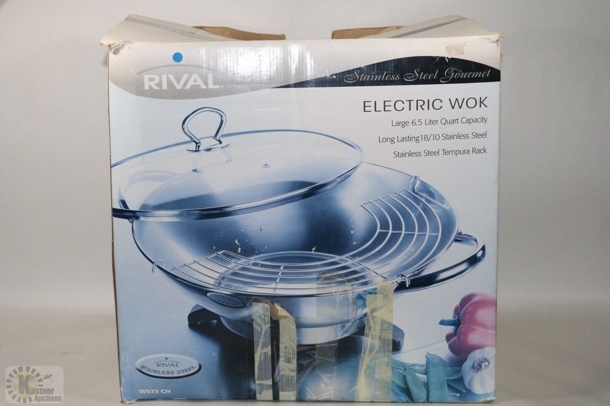 RIVAL STAINLESS STEEL ELECTRIC WOK