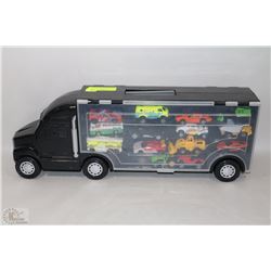 HOTWHEELS TRANSPORT STORAGE TRUCK WITH 30 CARS
