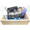 Image 1 : WOOD BOX W/NEW CARPENTRY TOOLS &