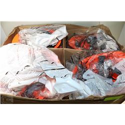 LARGE BOX OF 20 BRAND NEW HARDHATS WITH ADJUSTABLE