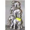 Image 1 : 3 SILVER COLORED ELEPHANT STATUE