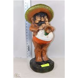 MUSICIAN GARDEN ORNAMENT STATUE 21"HIGH