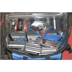 LOT OF 56 DVDS INCL. SEASONS AND BLURAY MOVIES IN