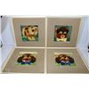 Image 1 : SET OF 4 INLAY WALL ART PICTURES