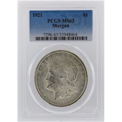 1921 PCGS MS63 Morgan Silver Dollar