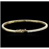 Image 2 : 0.88 ctw Diamond Bangle Bracelet - 14KT Yellow Gold
