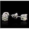 Image 2 : 14KT White Gold 1.00 ctw Diamond Solitaire Earrings