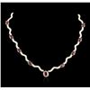 Image 1 : 14KT Yellow Gold 22.10 ctw Ruby and Diamond Necklace