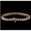 Image 2 : 14KT Yellow Gold 16.07 ctw Diamond Tennis Bracelet