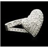 Image 1 : 14KT White Gold 1.01 ctw Diamond Ring