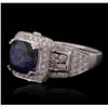 Image 1 : 14KT White Gold 3.23 ctw Sapphire and Diamond Ring