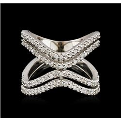 14KT White Gold 0.71 ctw Diamond Ring