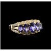 Image 1 : 14KT Yellow Gold 2.22 ctw Tanzanite and Diamond Ring