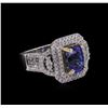 Image 1 : 14KT Two-Tone 2.79 ctw Tanzanite and Diamond Ring