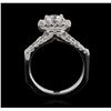 Image 3 : 14KT White Gold 1.70 ctw Diamond  Ring