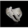 Image 2 : 14KT White Gold 0.50 ctw Diamond Ring