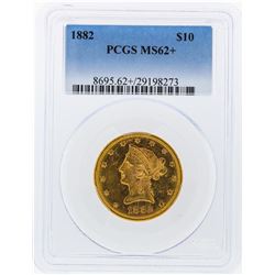 1882 PCGS MS62+ $10 Liberty Head Eagle Gold Coin