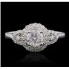 Image 1 : 14KT White Gold 0.82 ctw Diamond Ring