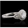 Image 2 : 14KT White Gold 0.82 ctw Diamond Ring