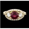 Image 2 : 14KT Yellow Gold 1.78 ctw Ruby and Diamond Ring