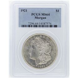 1921 PCGS MS64 Morgan Silver Dollar