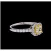 Image 1 : 14KT White Gold 1.05 ctw SI1/Light Yellow Diamond Ring