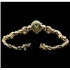 Image 3 : 2.55 ctw Emerald and Diamond Bracelet - 14KT Yellow Gold