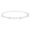 Image 1 : 14KT White Gold 0.91 ctw Diamond Bangle Bracelet