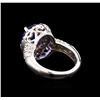 Image 3 : 4.80 ctw Tanzanite and Diamond Ring - 14KT White Gold