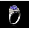 Image 3 : 14KT White Gold 2.90 ctw Tanzanite and Diamond Ring