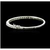 Image 2 : 14KT White Gold 3.12 ctw Diamond Bangle Bracelet