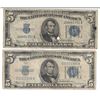 Image 1 : 1934 $5 Silver Certificate Currency Lot of 2