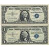 Image 1 : 1957 $1 Silver Certificate Currency Lot of 2