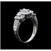 Image 3 : 18KT White Gold 0.88 ctw Diamond Ring