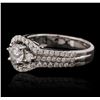 Image 2 : 14KT White Gold 0.88 ctw Diamond Ring