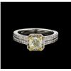 Image 2 : 1.38 ctw Fancy Yellow Diamond Ring - 14KT Two-Tone Gold