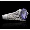 Image 1 : 14KT White Gold 1.88 ctw Tanzanite and Diamond Ring