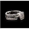 Image 3 : 14KT White Gold 1.15 ctw Diamond Ring