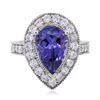 Image 2 : 14KT White Gold 3.30 ctw Tanzanite and Diamond Ring