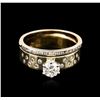 Image 2 : 14KT Yellow Gold 0.90 ctw Diamond Wedding Ring Set