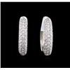 Image 1 : 2.00 ctw Diamond Hoop Earrings - 18KT White Gold