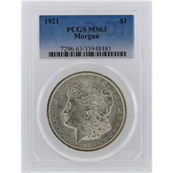 1921 PCGS MS63 Morgan Silver Dollar