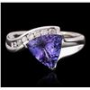 Image 1 : 14KT White Gold 2.23 ctw Tanzanite and Diamond Ring