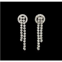 1.50 ctw Diamond Earrings - 14KT White Gold