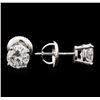 Image 2 : 1.17 ctw Diamond Stud Earrings - 14KT White Gold